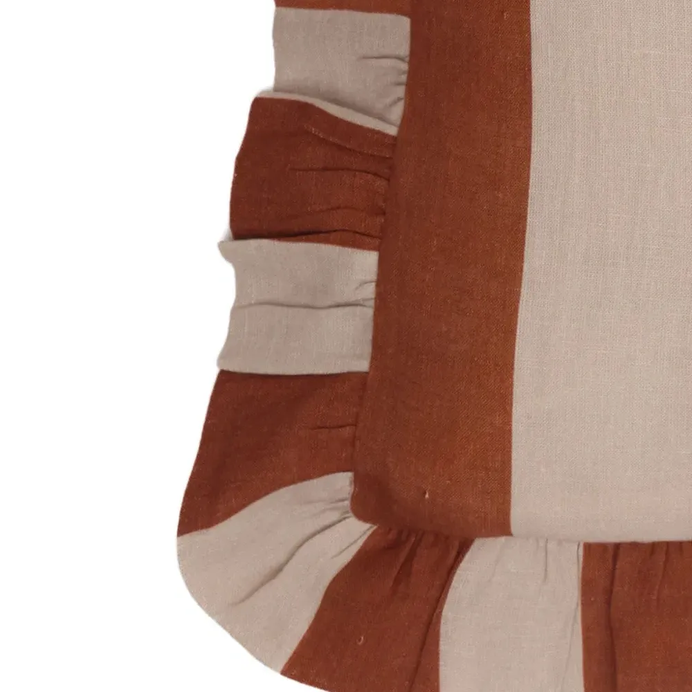 Льняная наволочка в полоску (45x45 см)