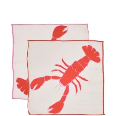 Набор Lobster из двух льняных салфеток