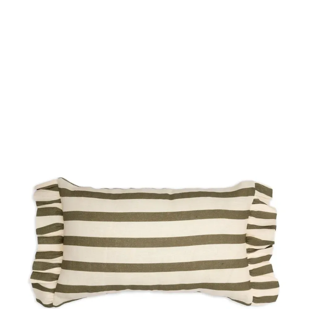 Наволочка в полоску с оборками