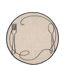 Набор Line Drawing из четырех льняных салфеток