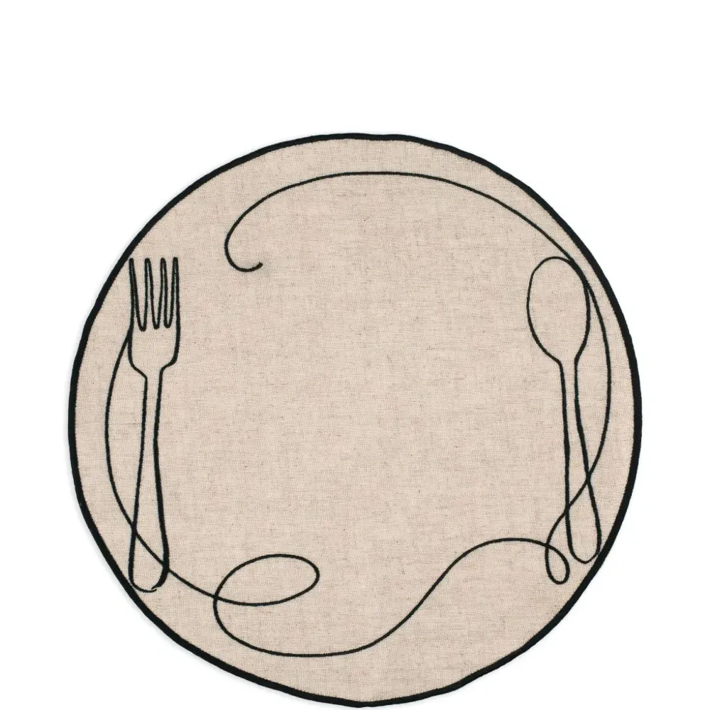 Набор Line Drawing из четырех льняных салфеток