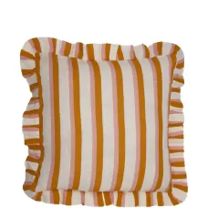 Наволочка в полоску с оборками