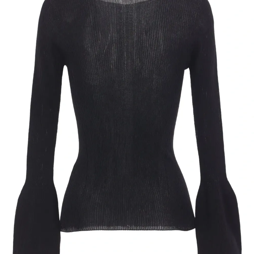 Топ в рубчик с рукавами колокол