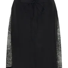 Юбка с вставками из кружева и кулиской Юбка с вставками из кружева и кулиской