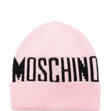 Шапка бини в рубчик с логотипом