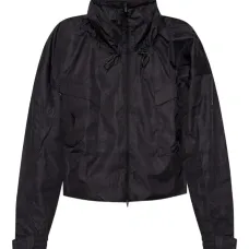 Куртка с высоким воротником и кулиской