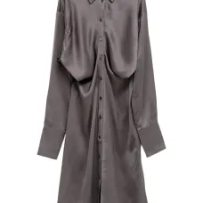 Платье-рубашка миди на пуговицах