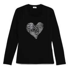 Декорированная футболка с длинными рукавами Декорированная футболка с длинными рукавами