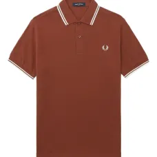 Рубашка поло с полосками на воротнике