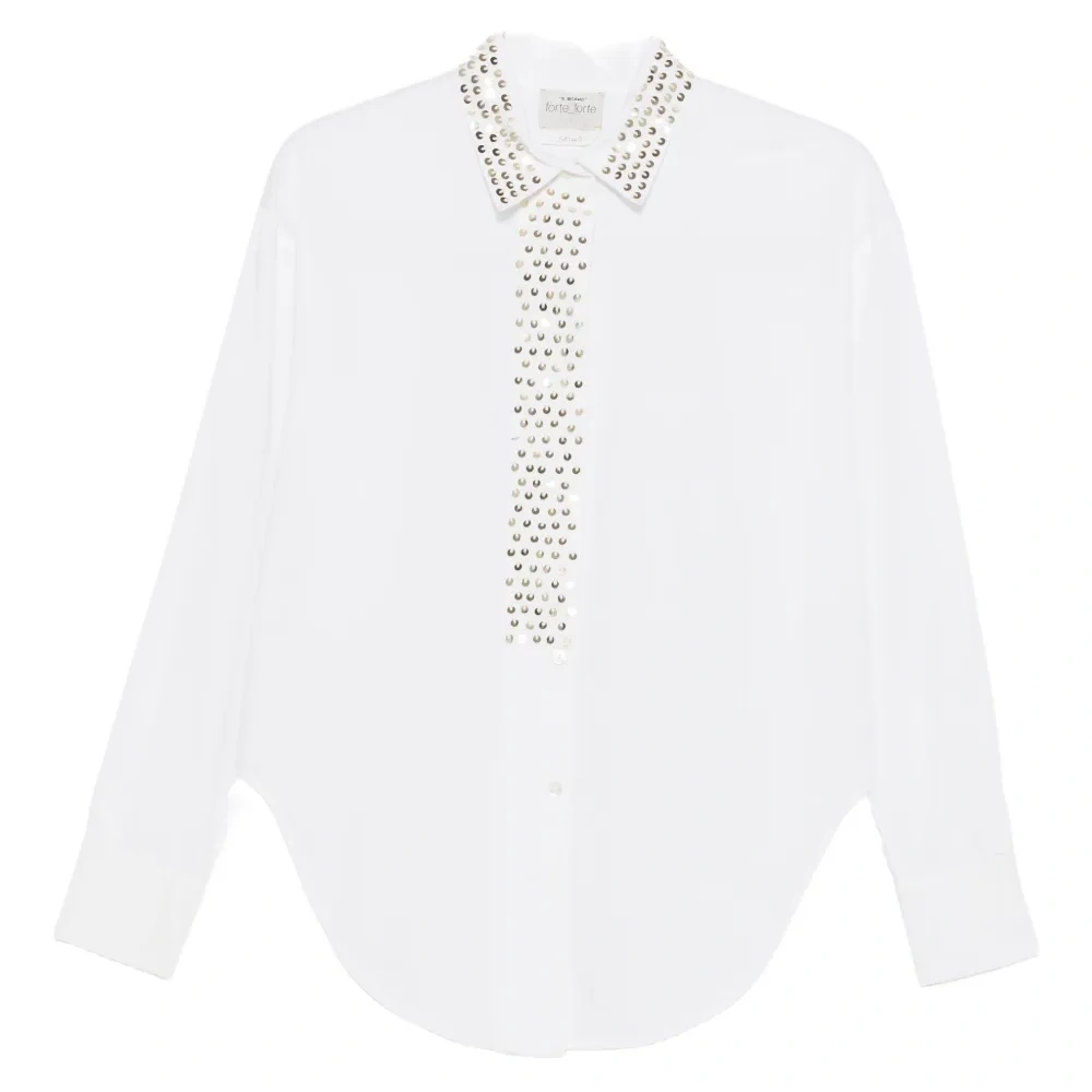 Рубашка с декорированным воротником