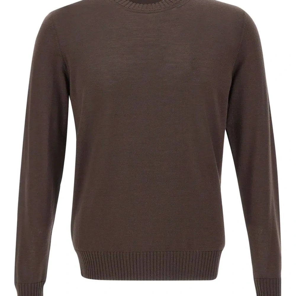 Шерстяной свитер с круглым вырезом