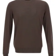 Шерстяной свитер с круглым вырезом