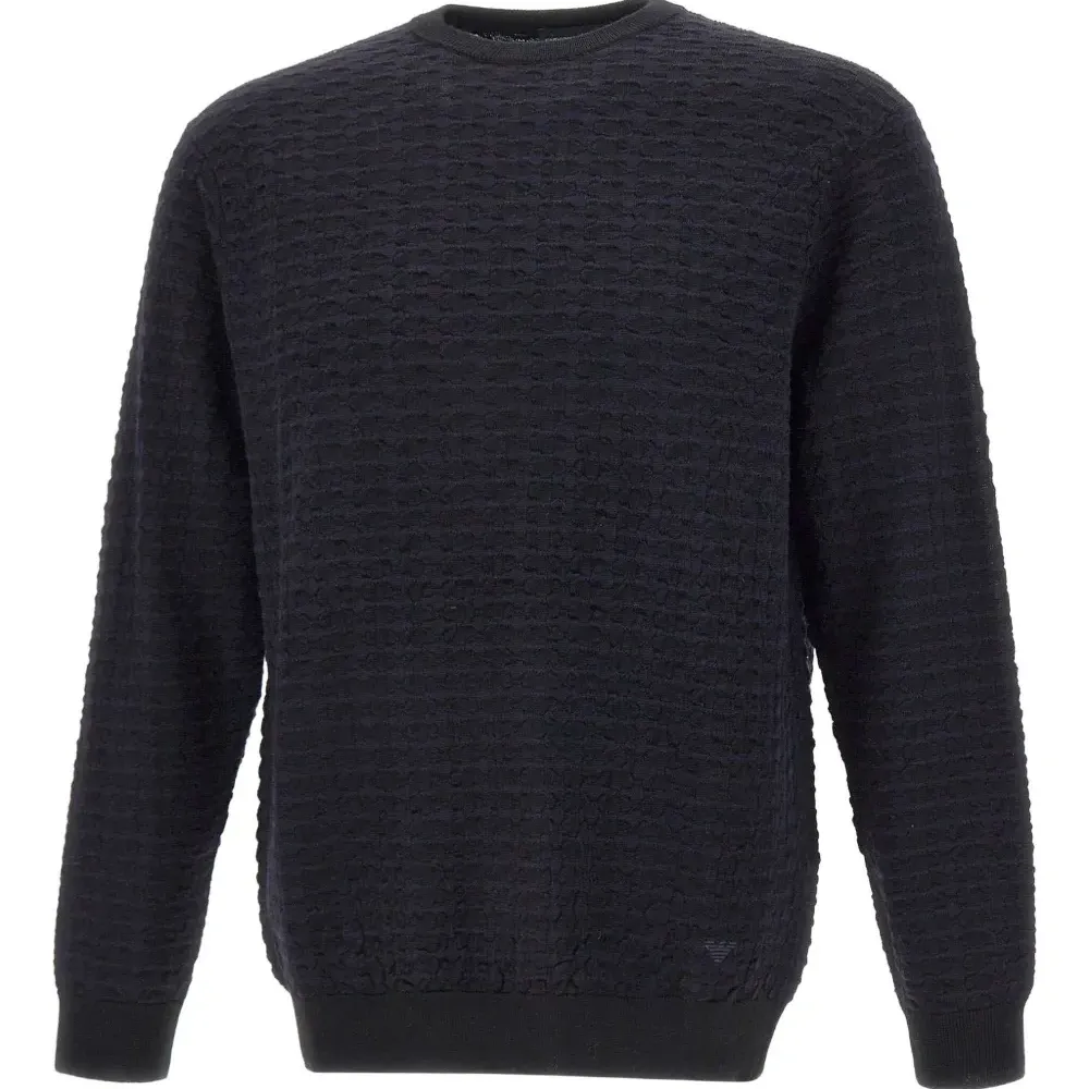 Фактурный свитер с круглым вырезом