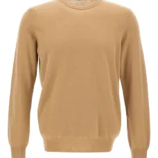 Свитер в рубчик с круглым вырезом