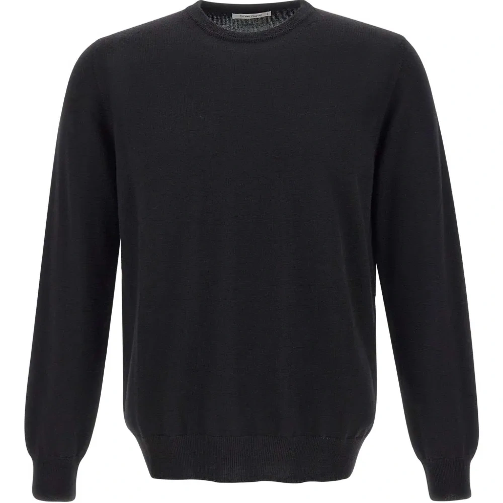 Свитер в рубчик с круглым вырезом