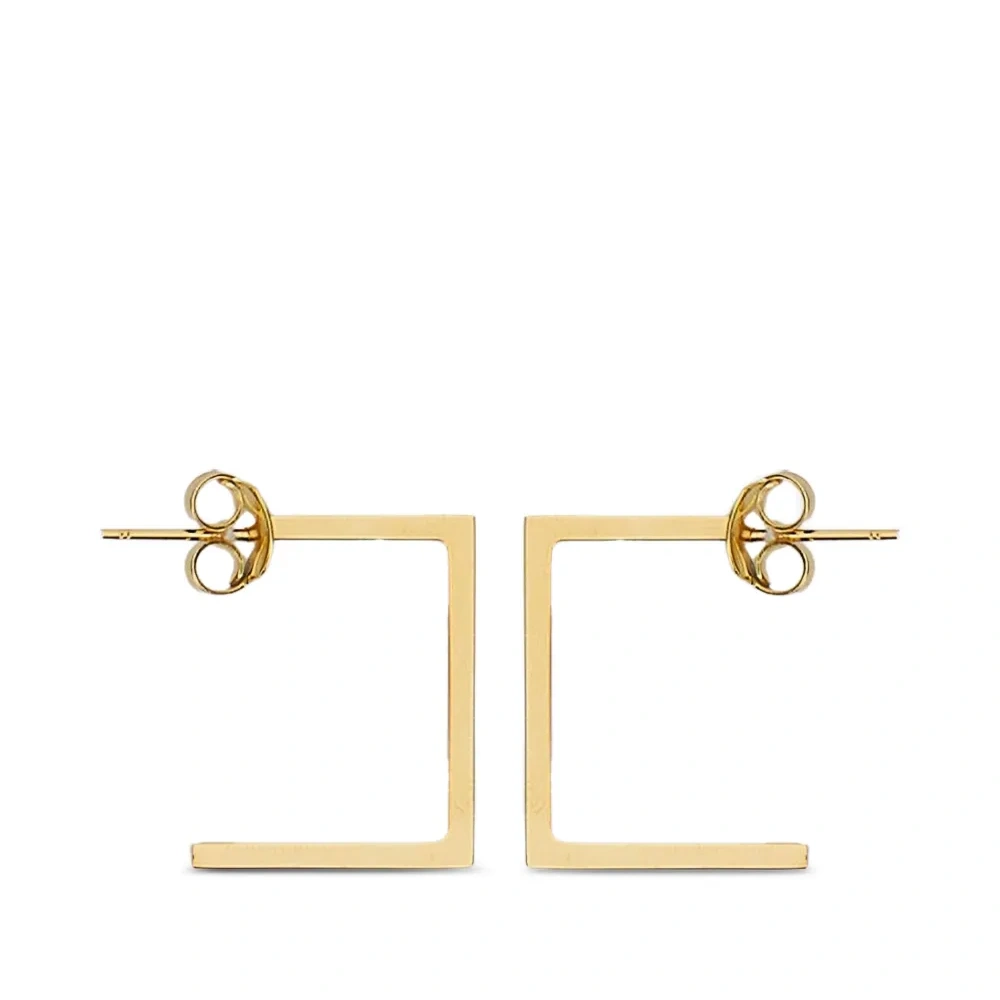 Серьги в квадратной оправе