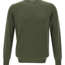 Свитер в рубчик с круглым вырезом