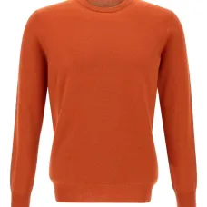 Свитер в рубчик с круглым вырезом