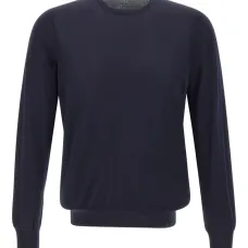 Свитер с круглым вырезом в рубчик