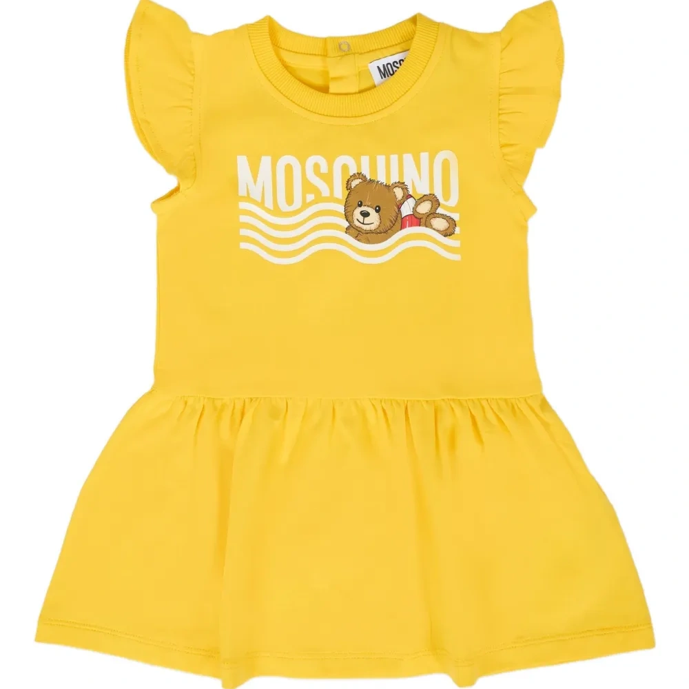 Платье с оборками и логотипом