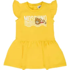 Платье с оборками и логотипом