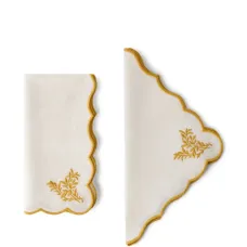 Льняная салфетка Botanica с вышивкой