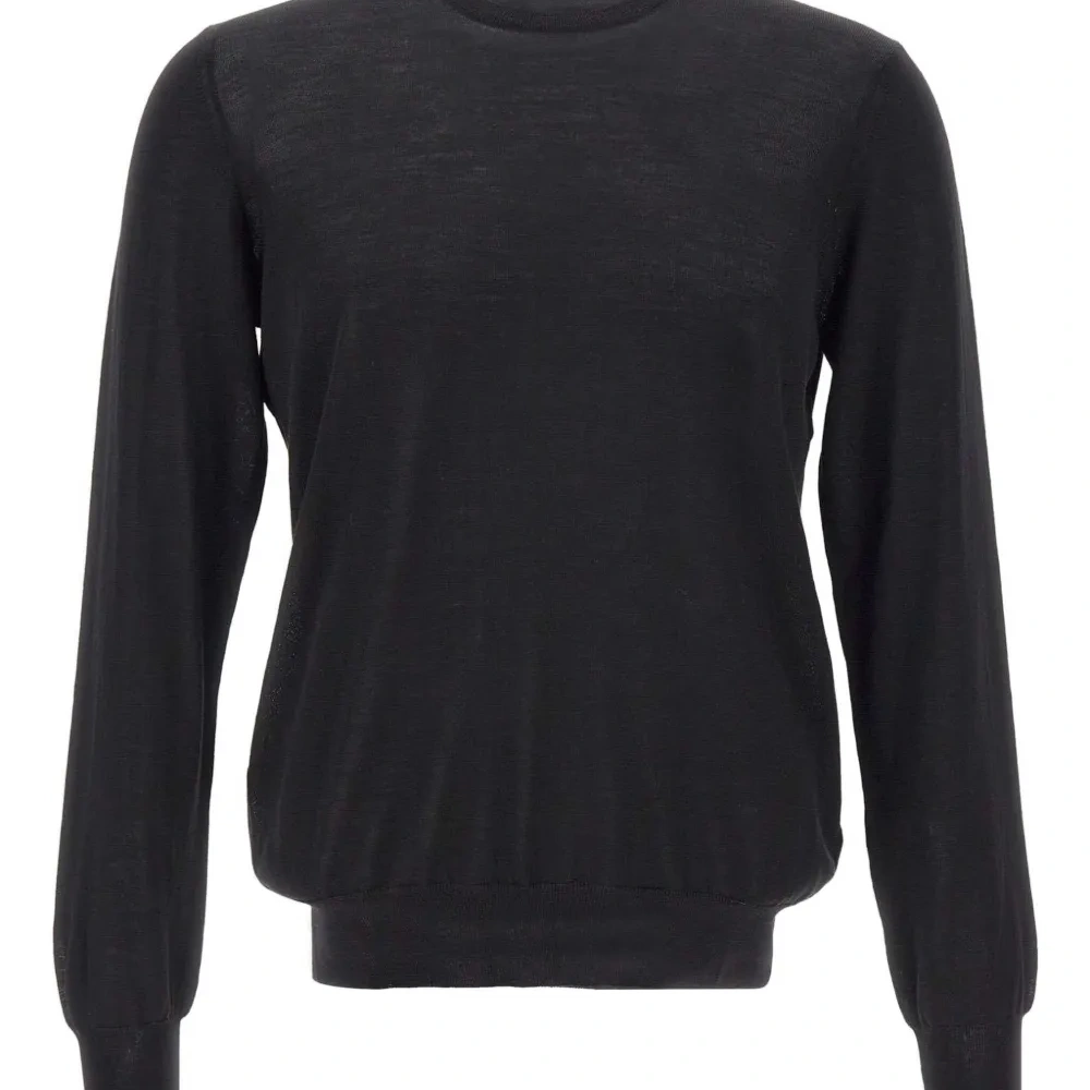 Свитер с круглым вырезом в рубчик