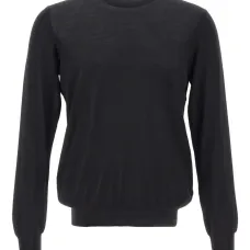 Свитер с круглым вырезом в рубчик