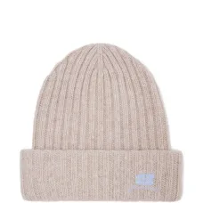 Шапка бини в рубчик с логотипом