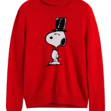 Свитер с Снупи в цилиндре