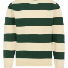 Полосатый свитер с круглым вырезом