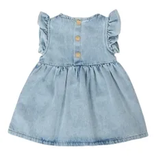 Джинсовое платье с оборками