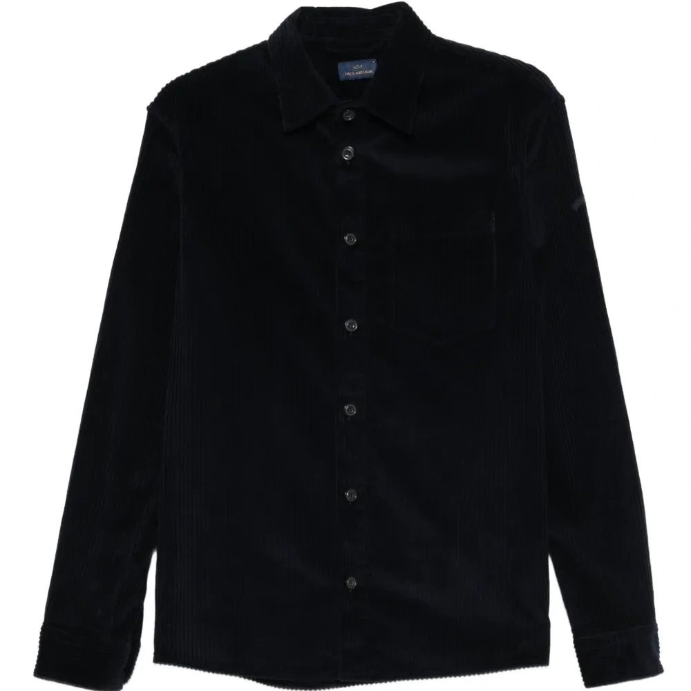 Вельветовая рубашка с длинными рукавами