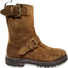 Байкерские ботинки на молнии с пряжками Байкерские ботинки на молнии с пряжками