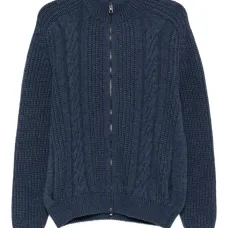 Кардиган фактурной вязки на молнии