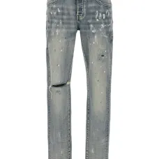 Джинсы с эффектом разбрызганной краски