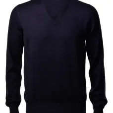 Шерстяной свитер с V-образным вырезом