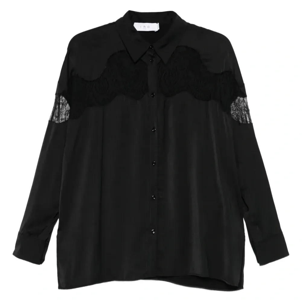 Рубашка с кружевной вставкой