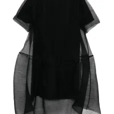 Платье А-силуэта с короткими рукавами