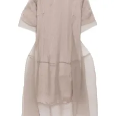 Платье А-силуэта с короткими рукавами