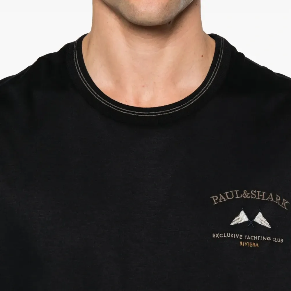 Футболка с круглым вырезом и логотипом