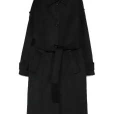 Однобортное пальто с поясом