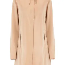 Плащ на кнопках с капюшоном