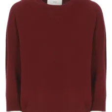 Свитер с круглым вырезом и ребристыми манжетами