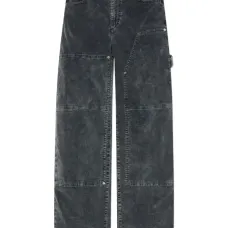 Вельветовые брюки со вставками