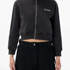 Флисовый топ на молнии со вставками