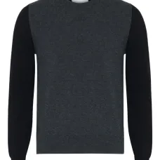 Шерстяной свитер с контрастными вставками Шерстяной свитер с контрастными вставками