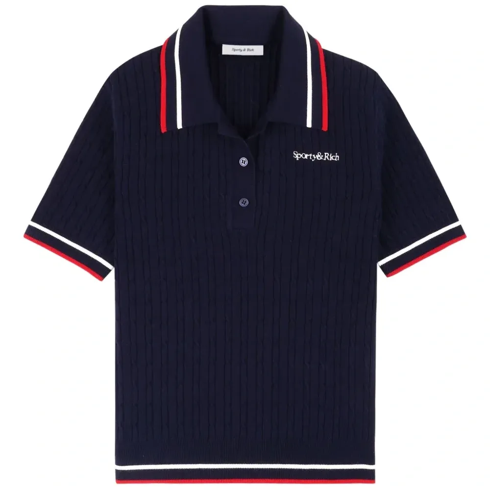 Рубашка поло фактурной вязки