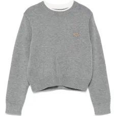 Свитер с круглым вырезом и логотипом