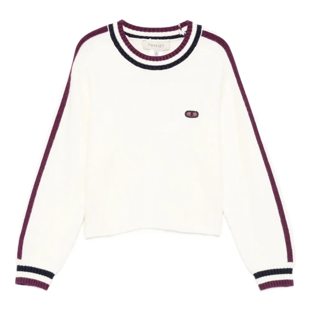 Свитер с отделкой в рубчик